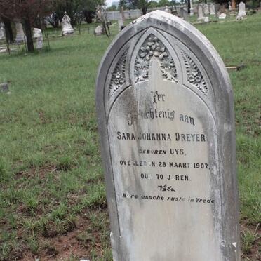 DREYER Sara Johanna nee UYS -1907
