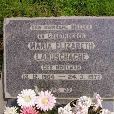 LABUSCHAGNE Maria Elizabeth nee MOOLMAN 1904-1977