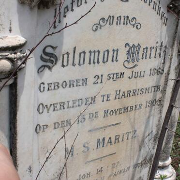 MARITZ Solomon 1863-1909 &amp; Martha Susanna