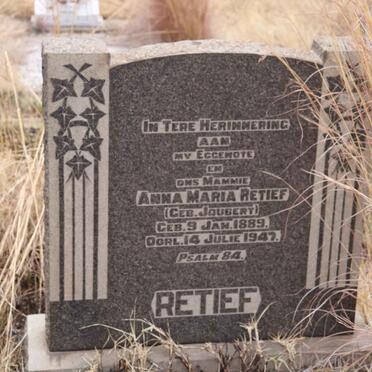 RETIEF Anna Maria nee JOUBERT 1889-1947