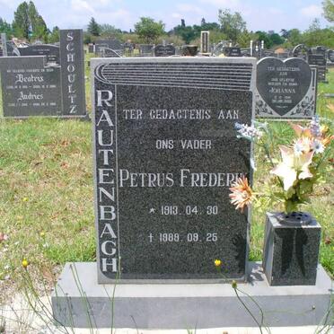 RAUTENBACH Petrus Frederik 1913-1988