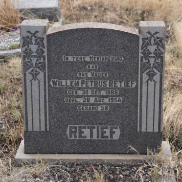 RETIEF Willem Petrus 1888-1954