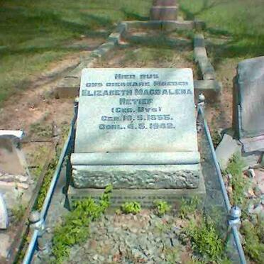RETIEF Elizabeth Magdalena nee UYS 1855-1942