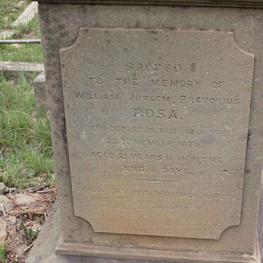ROSA Willem Jurgen Pretorius -1879
