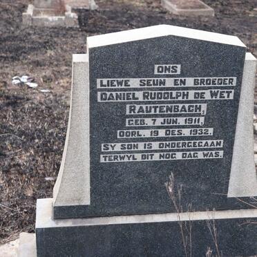 RAUTENBACH Daniel Rudolph de Wet 1911-1932