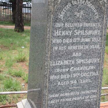 SPILSBURY Henry -1912 &amp; Elizabeth CHANDLER -1913