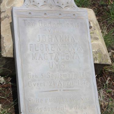 UYS Johanna Florentina Magtalena 1861-1878