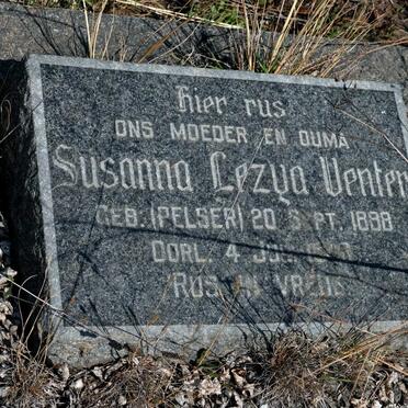 VENTER Susanna Lezya nee PELSER 1898-19??