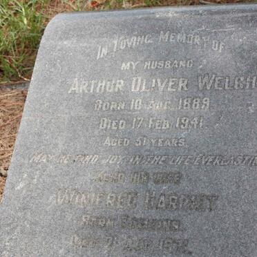 WELCH Arthur Oliver 1889-1941 &amp; Winifred Harriet TOMKINS -1971