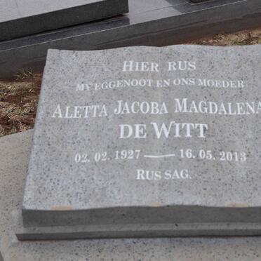 WITT Aletta Jacoba Magdalena, de 1927-2013