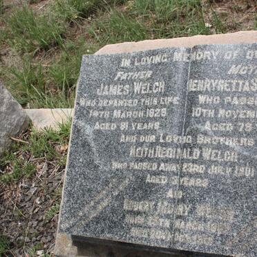 WELCH James -1929 &amp; Henryhetta Susan -1948