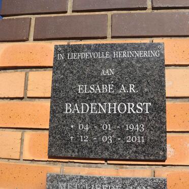 BADENHORST Elsabe A.R. 1943-2011