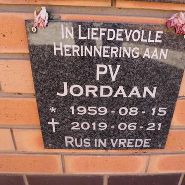 JORDAAN P.V. 1959-2019