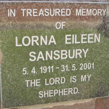 SANSBURY Lorna Eileen 1911-2001