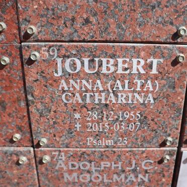 JOUBERT Anna Catharina 1955-2015