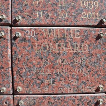LOMBARD Willie 1981-2013