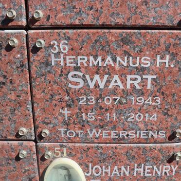 SWART Hermanus H. 1943-2014