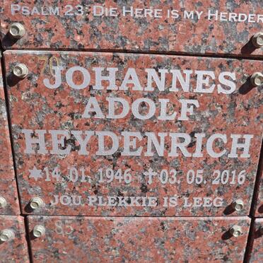 HEYDENRICH Johannes Adolf 1946-2016