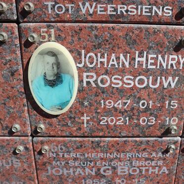 ROSSOUW Johan Henry 1947-2021