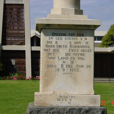 1. Anglo-Boereoorlog monument en oorsigfoto's