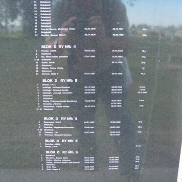 28. Blok D ry no.'s 4, 5, 6, 8 &amp; 9