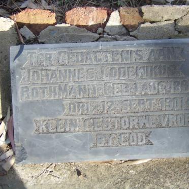 ROTHMANN Johannes Lodewikus 1886-1901