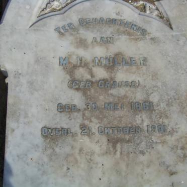 MULLER Magdalena H. nee CRAUSE  1861-1901