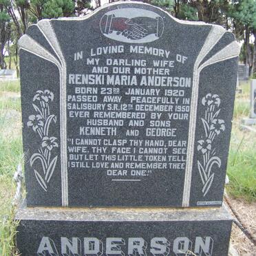 ANDERSON Renski Maria 1920-1950