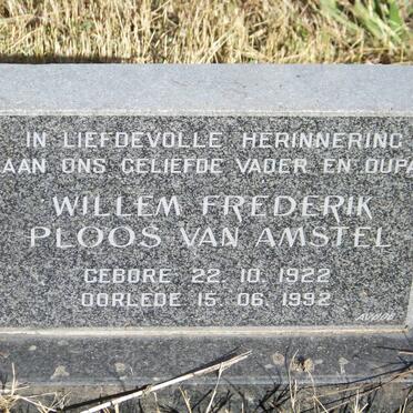 AMSTEL Willem Frederik, Ploos van 1922-1992