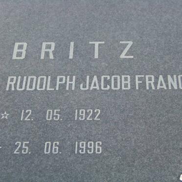 BRITZ Rudolph Jacob Francois 1922-1996