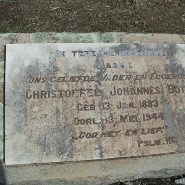 BOTHA Christoffel Johannes 1883-1944