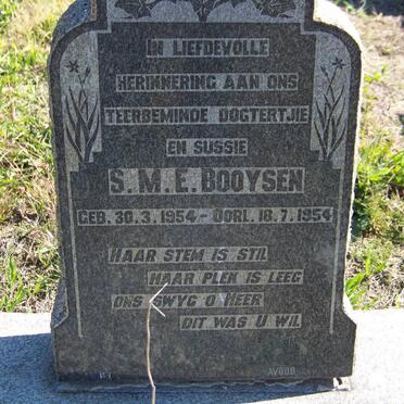 BOOYSEN S.M.E. 1954-1954