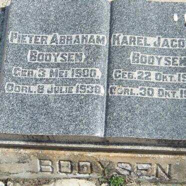 BOOYSEN Pieter Abraham 1900-1938 :: BOOYSEN Karel Jacobus 1904-1939