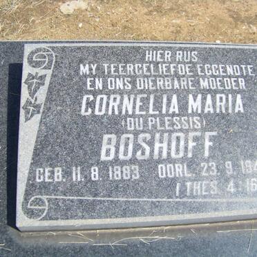BOSHOFF Cornelia Maria nee DU PLESSIS 1883-1942