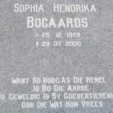 BOGAARDS Sophia Hendrika 1928-2000