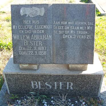 BESTER Willem Abraham 1887-1958