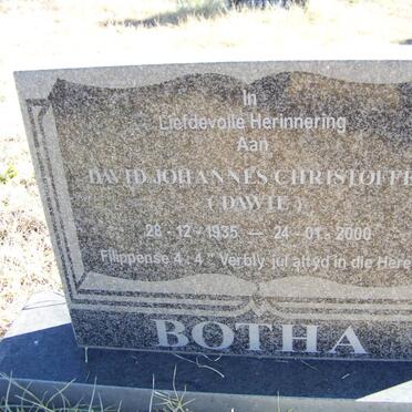 BOTHA David Johannes Christoffel 1935-2000