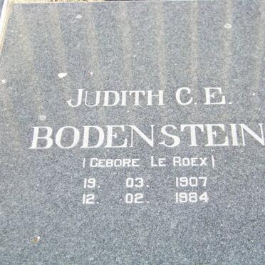 BODENSTEIN Judith C.E. nee LE ROEX 1907-1984