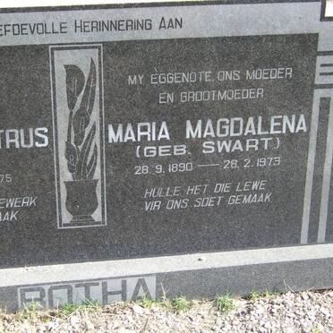 BOTHA Johannes Petrus 1896-1975 &amp; Maria Magdalena SWART 1890-1973