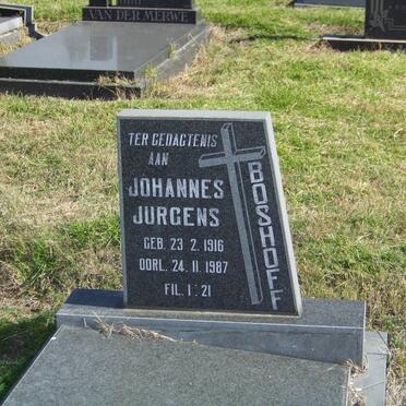 BOSHOFF Johannes Jurgens 1916-1987
