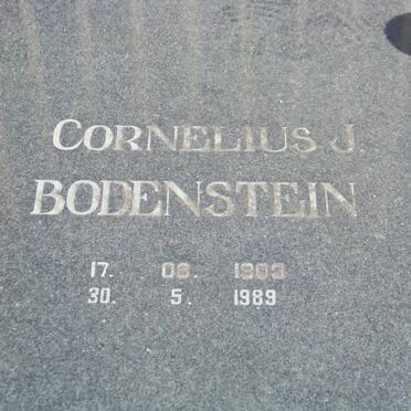 BODENSTEIN Cornelius J. 1903-1989