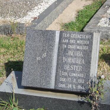 BESTER Jacoba Dorathea nee LOMBARD 1913-1983
