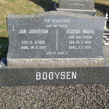 BOOYSEN Jan Jonathan 1876-1959 &amp; Agatha Maria VAN EEDEN 1883-1979