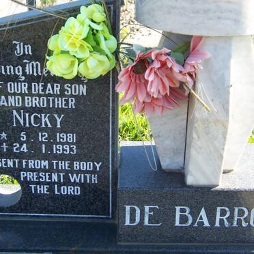 BARROS Nicky, de 1981-1993