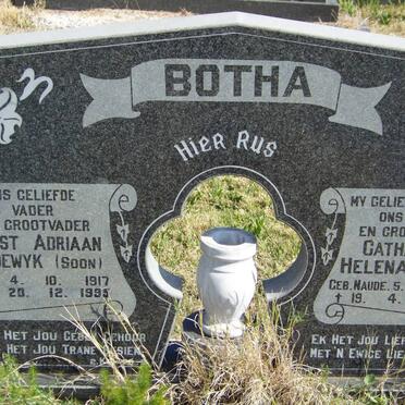 BOTHA Ernst Adriaan Lodewyk 1917-1995 &amp; Catharina Helena NAUDE 1913-1992 