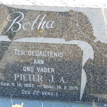 BOTHA Pieter J.A. 1892-1975