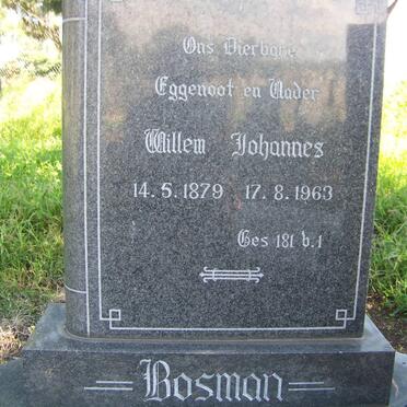 BOSMAN Willem Johannes 1879-1963