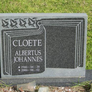 CLOETE Albertus Johannes 1946-2000