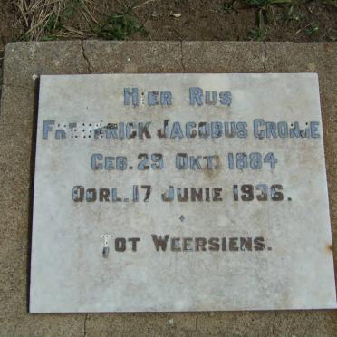 CRONJE Frederick Jacobus 1884-1936