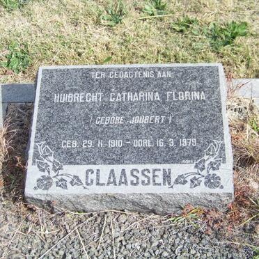 CLAASSEN Huibrecht Catharina Florina nee JOUBERT 1910-1979